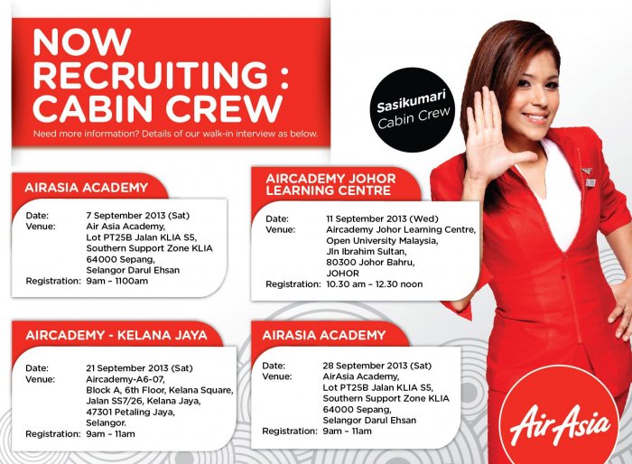 AirAsia Cabin Crew Walk-In Interview