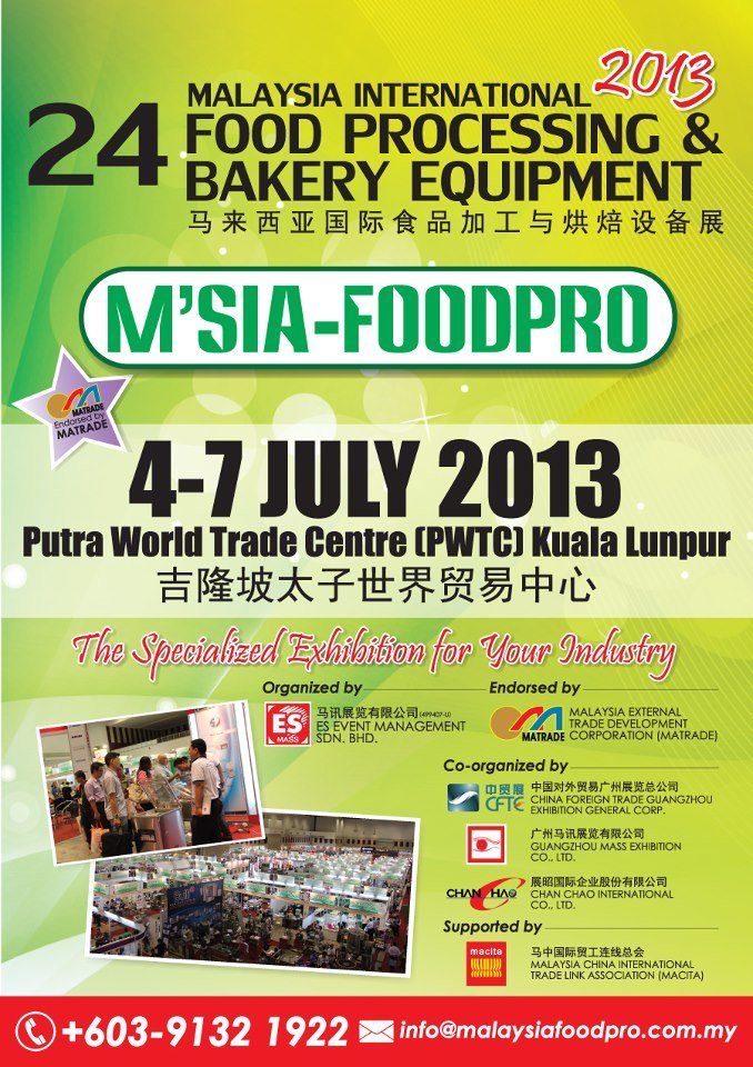 24th Malaysia International Food Processing & Bakery Equipment Exhibition 2013