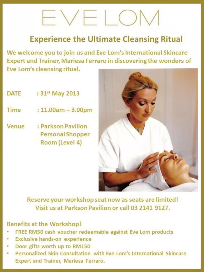 Eve Lom Cleasing Ritual Workshop