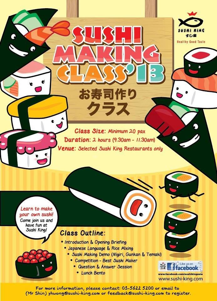 School Holiday Fun - Easy Sushi Making Class by Sushi King