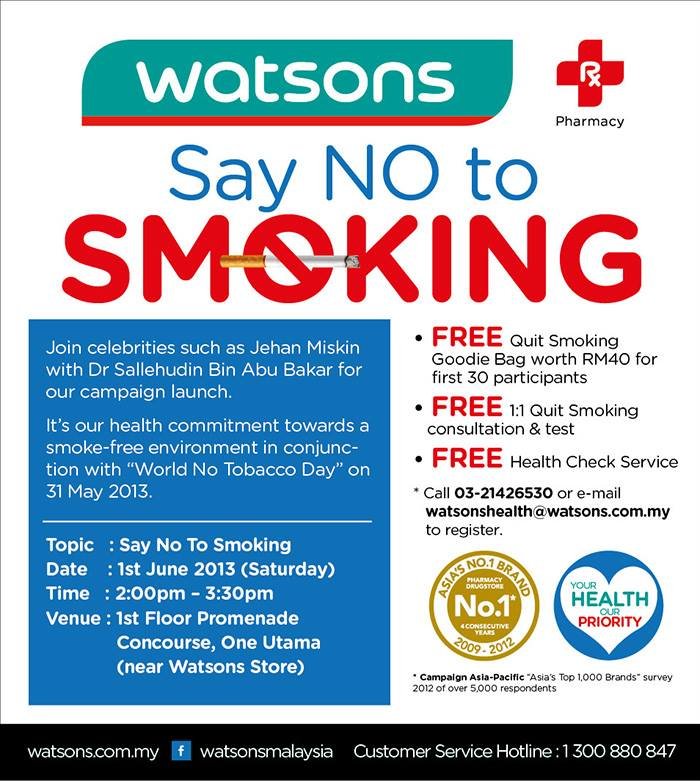 Watsons Say NO to Smoking