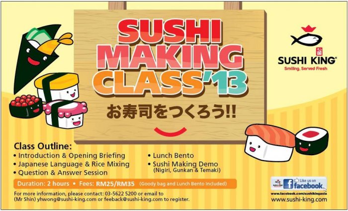 Easy Sushi Making Class by Sushi King
