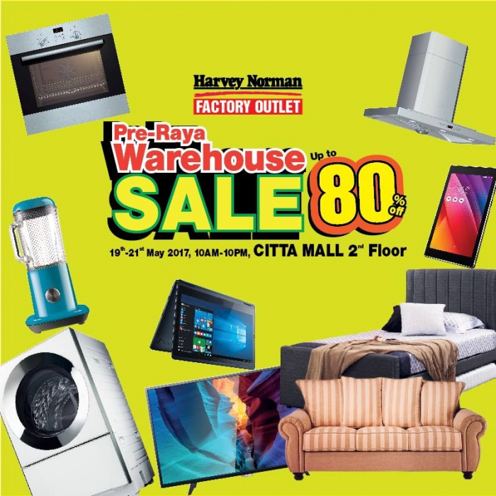 Harvey Norman Factory Outlet Pre-Raya warehouse sale