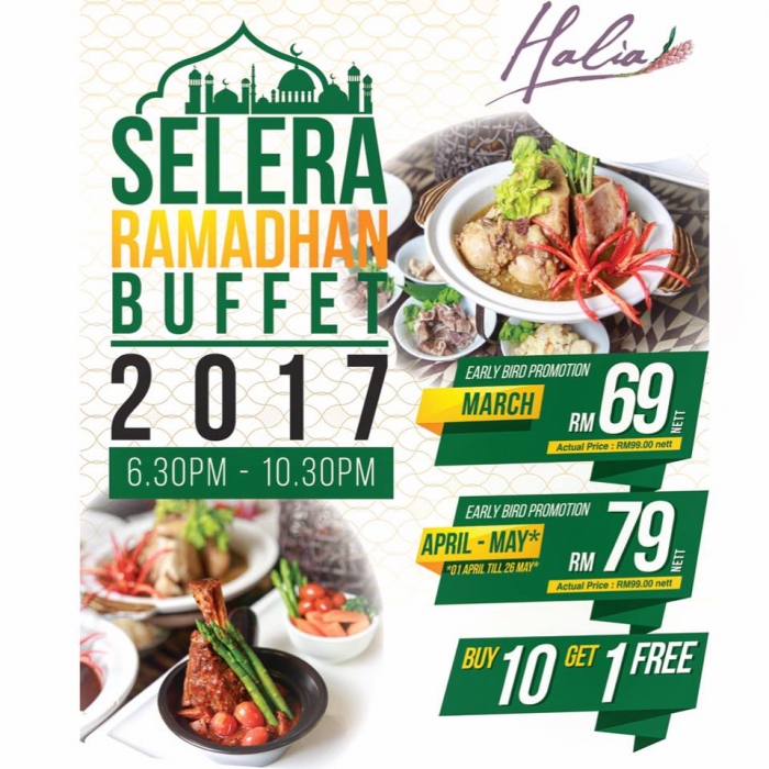 Ramadan Buffet Dinner @ Halia, Sime Darby Convention Centre from RM60