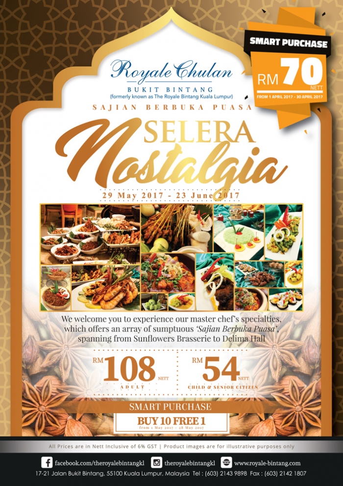 Selera Nostalgia Ramadan Buffet @ Sunflowers Brasserie, The Royale Chulan KL from RM54