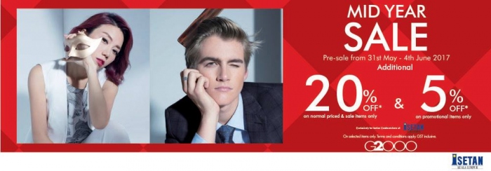 Isetan 5-Days Exclusive G2000 Mid Year Sale