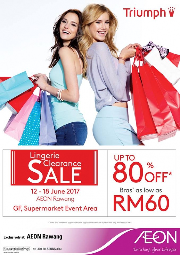 AEON Triumph Branded Clearance Sale - Up To 80% OFF