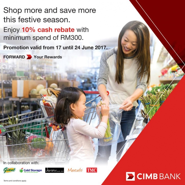 Use CIMB Cards To Spend Above RM300 at GCH Stores To Get 10% Cash Rebate