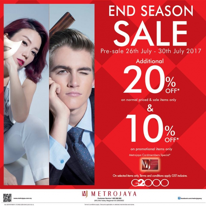 G2000 End of Season Sale @ Metrojaya