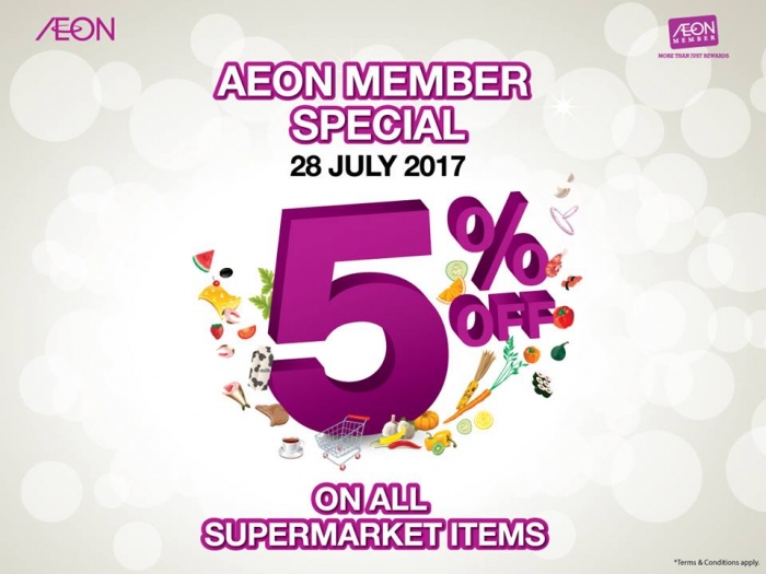 AEON Member Special - 5% OFF All Supermarket Items