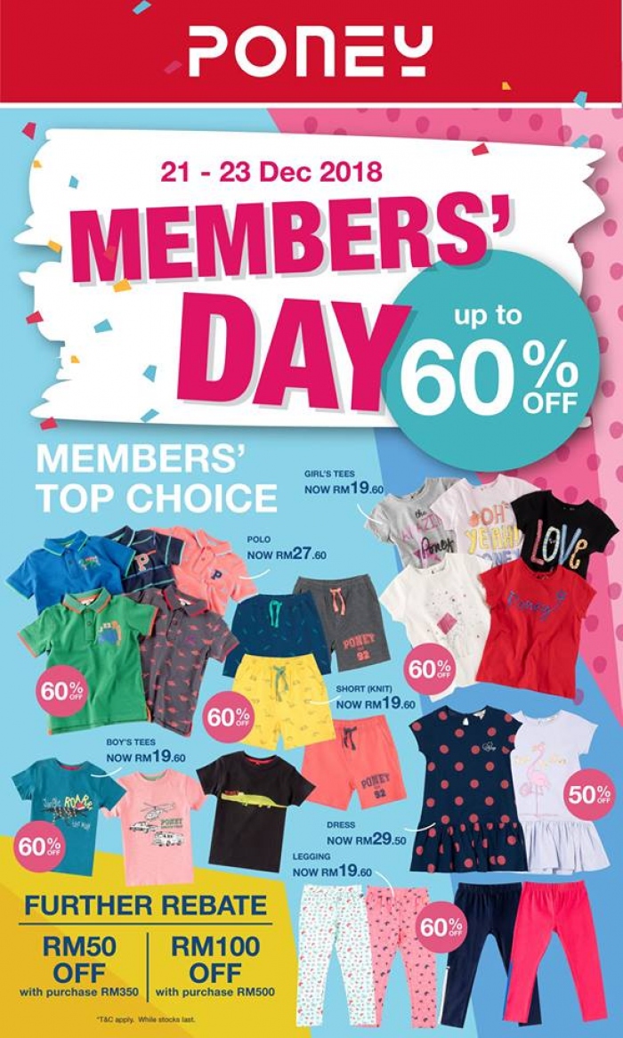 Poney Members Day - Up To 60% OFF
