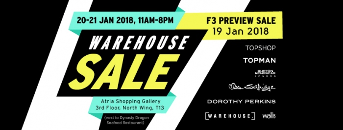 Fashion Fast Forward - F3 Malaysia Warehouse Sale