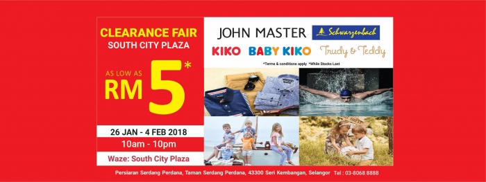 Baby Kiko South City Clearance Fair - As Low As RM5