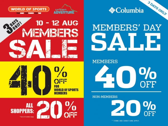 World Of Sports Members Day Sale - Up To 40% OFF