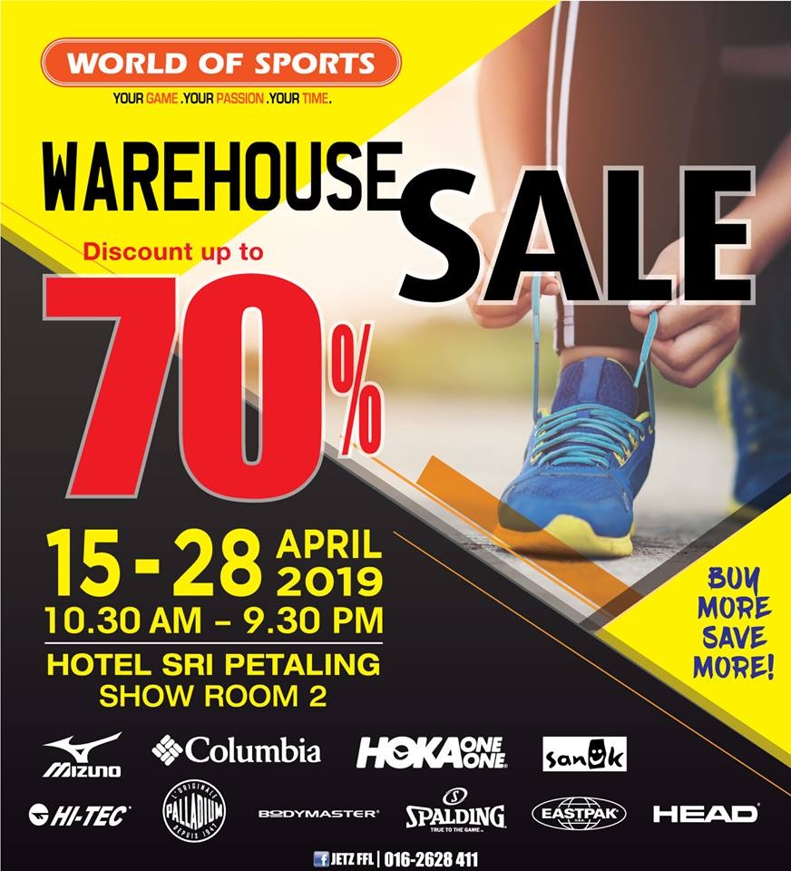 World Of Sports Warehouse Sale - Discounts Up To 70%