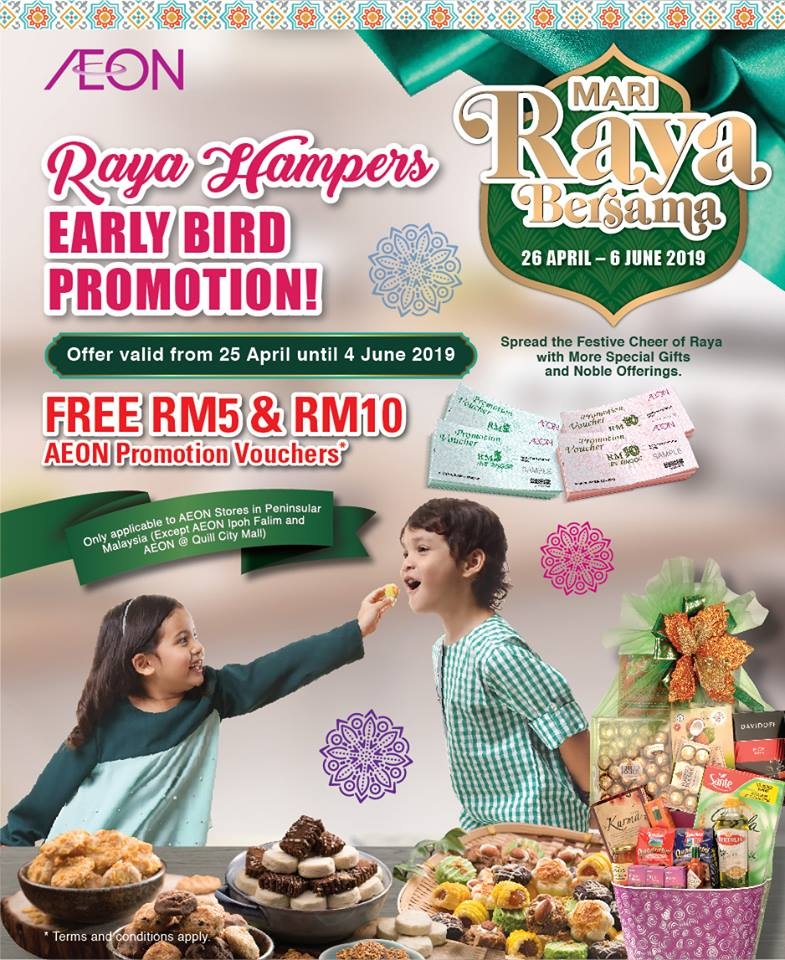 AEON Raya Hampers Early Bird Promotion - Free Voucher