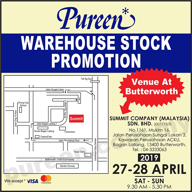 Pureen Warehouse Stock Promotion @ Butterworth