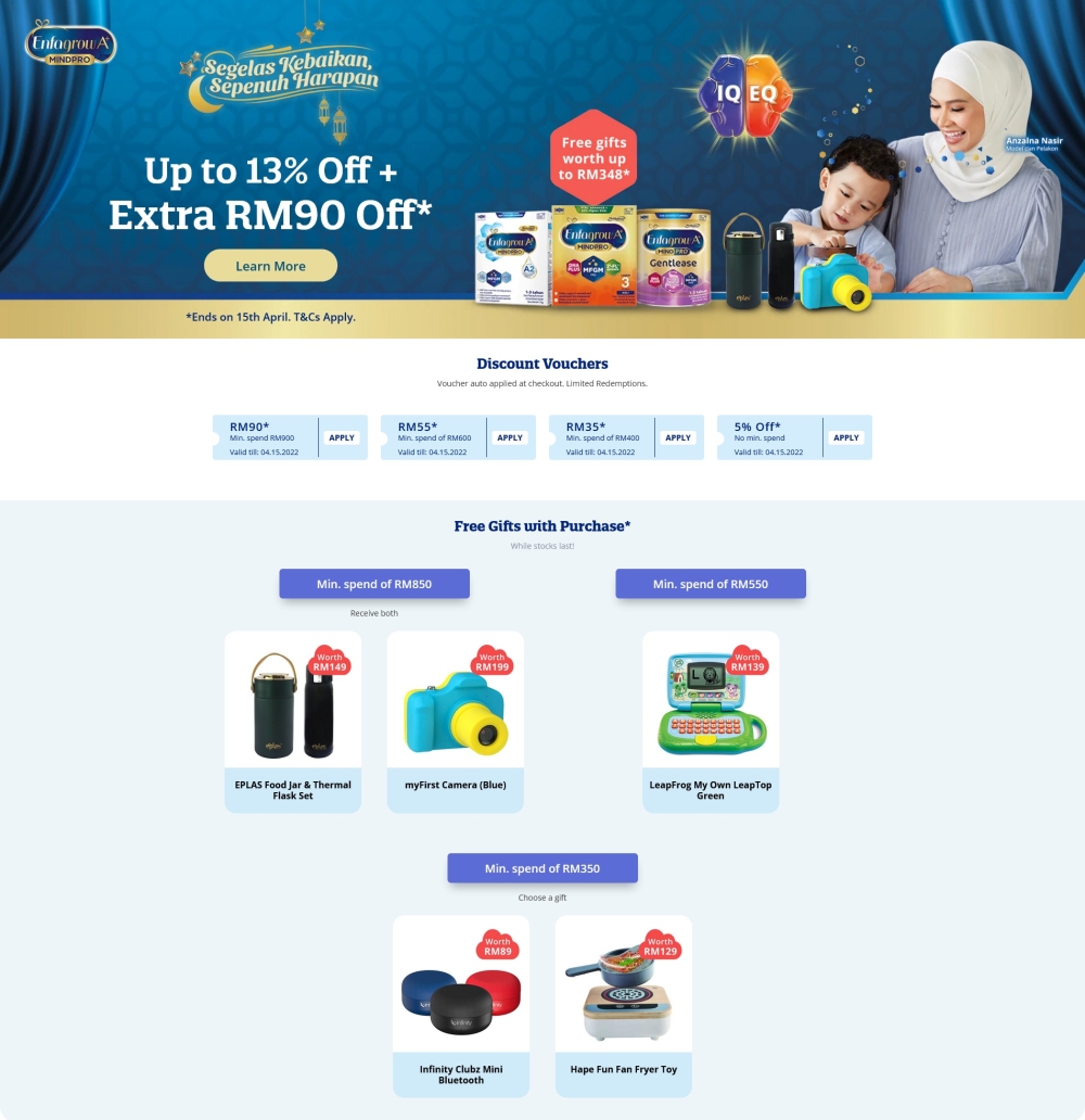 Mead Johnson Nutrition April 04 Sales - Enfagrow A+ MindPro Enfamama A+ Sustagen